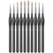 10 Pcs Miniature Paint Brushes, Small Fine Tip Paintbrushes, Micro Detail Paint Brush Set, Triangular Grip Handles Art Brushes Perfect for Acrylic, Watercolor, Craft, Models, Warhammer 40k (Black, 1)